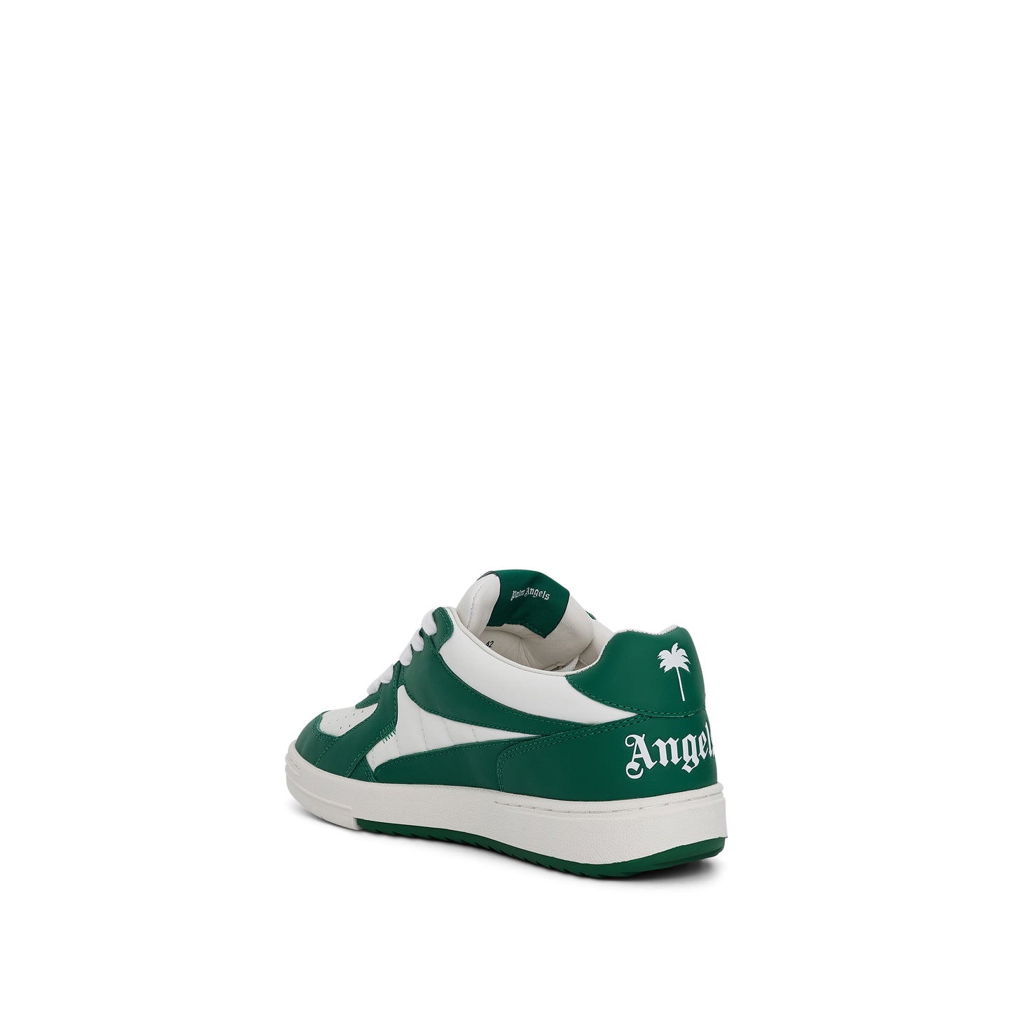 Palm University Lace-up Sneaker in White/Green