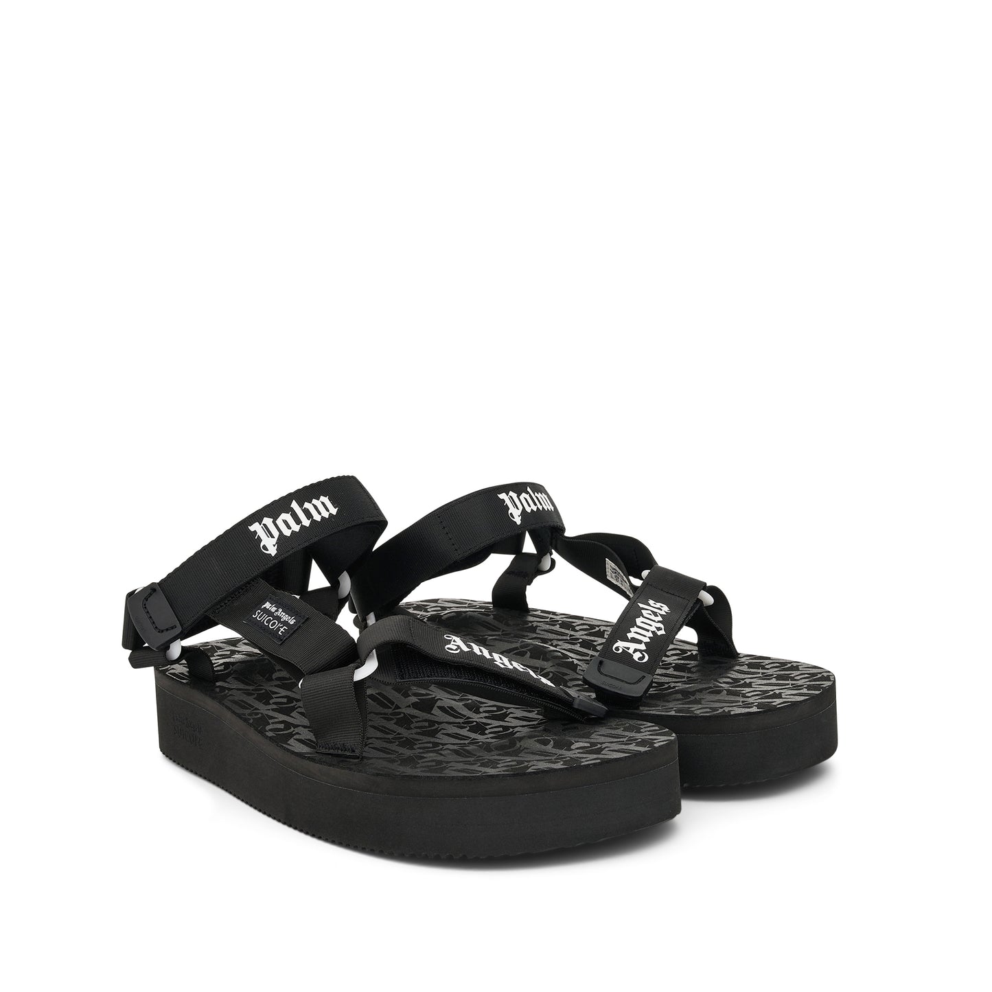 Palm Angels x Suicoke Depa Sandals in Black/White