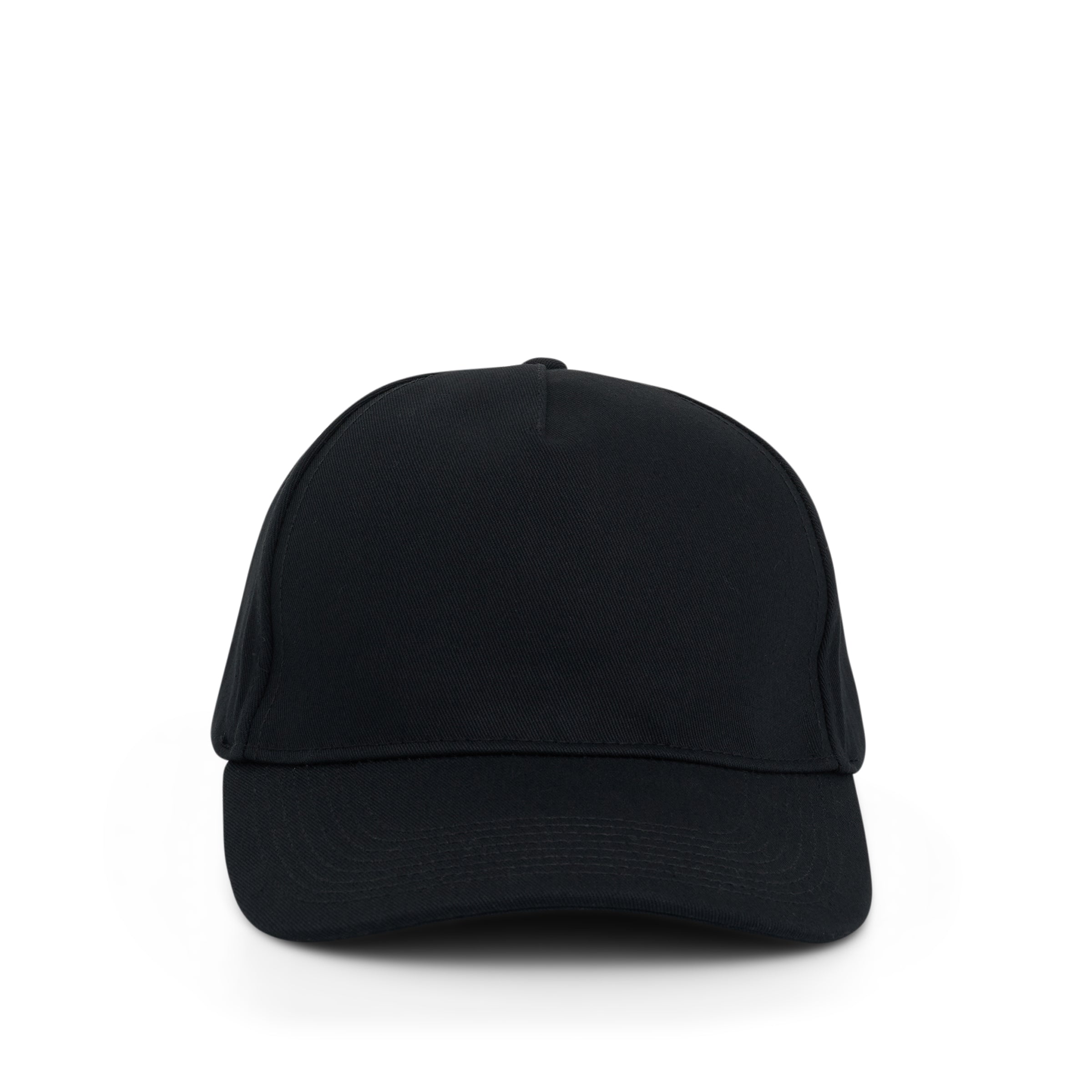 Black Logo Cap in Black