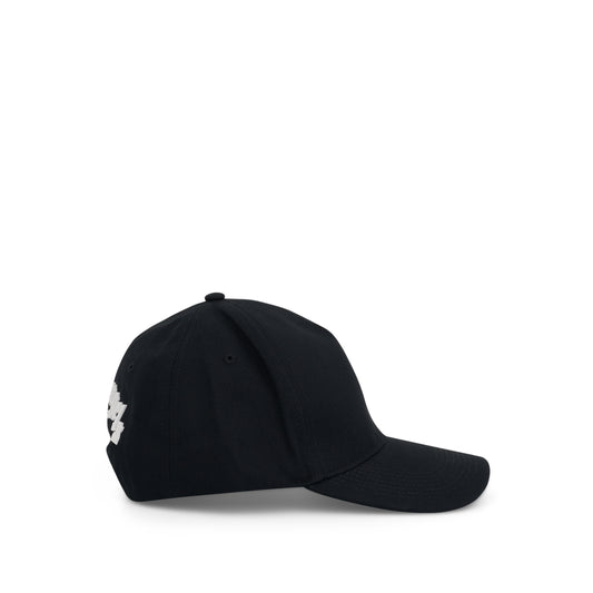 Black Logo Cap in Black