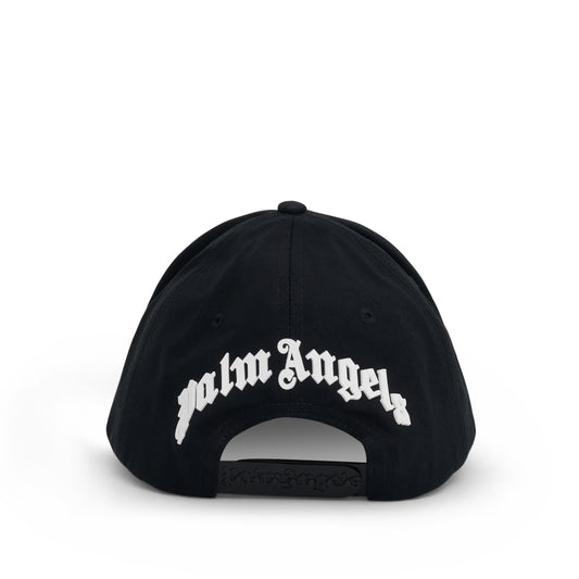 Black Logo Cap in Black