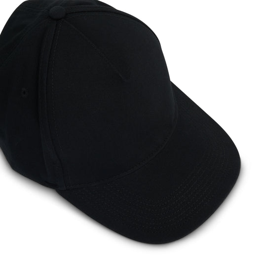 Black Logo Cap in Black