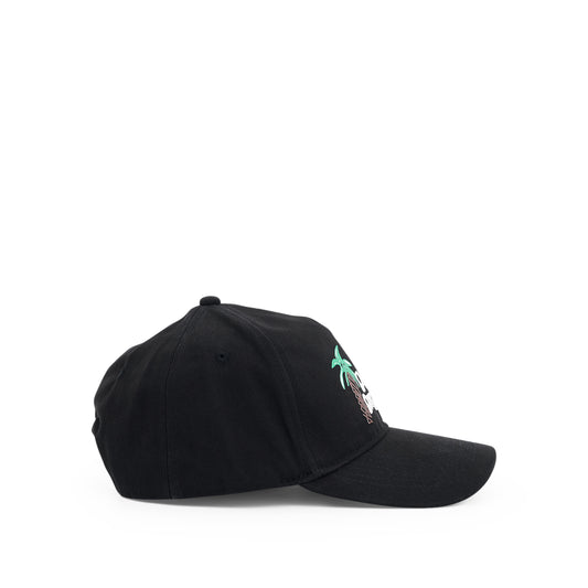 "Sketchy" Logo Printed Cap in Black