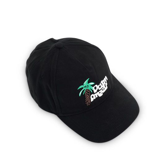 "Sketchy" Logo Printed Cap in Black