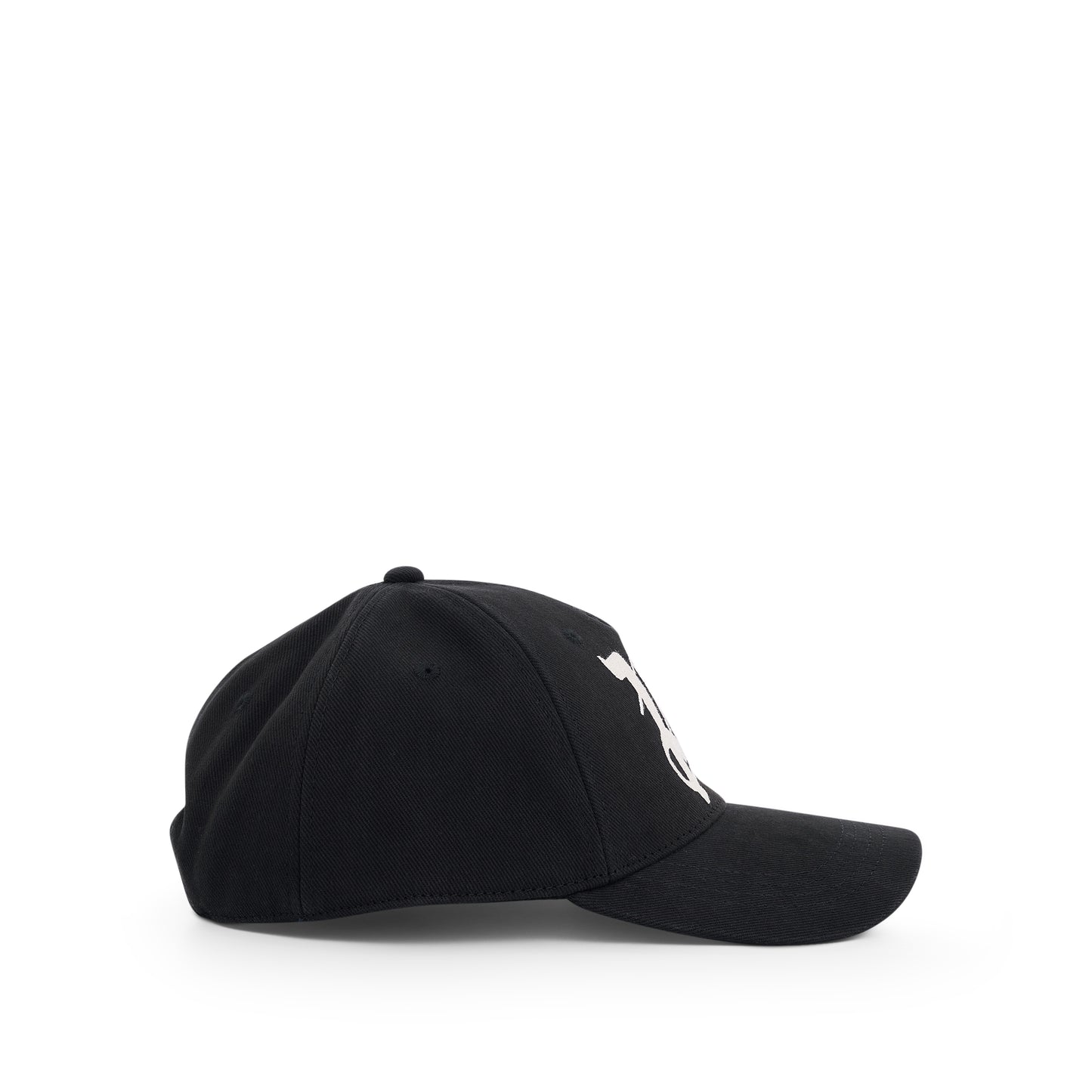 Monogram Embroidered Cap in Black