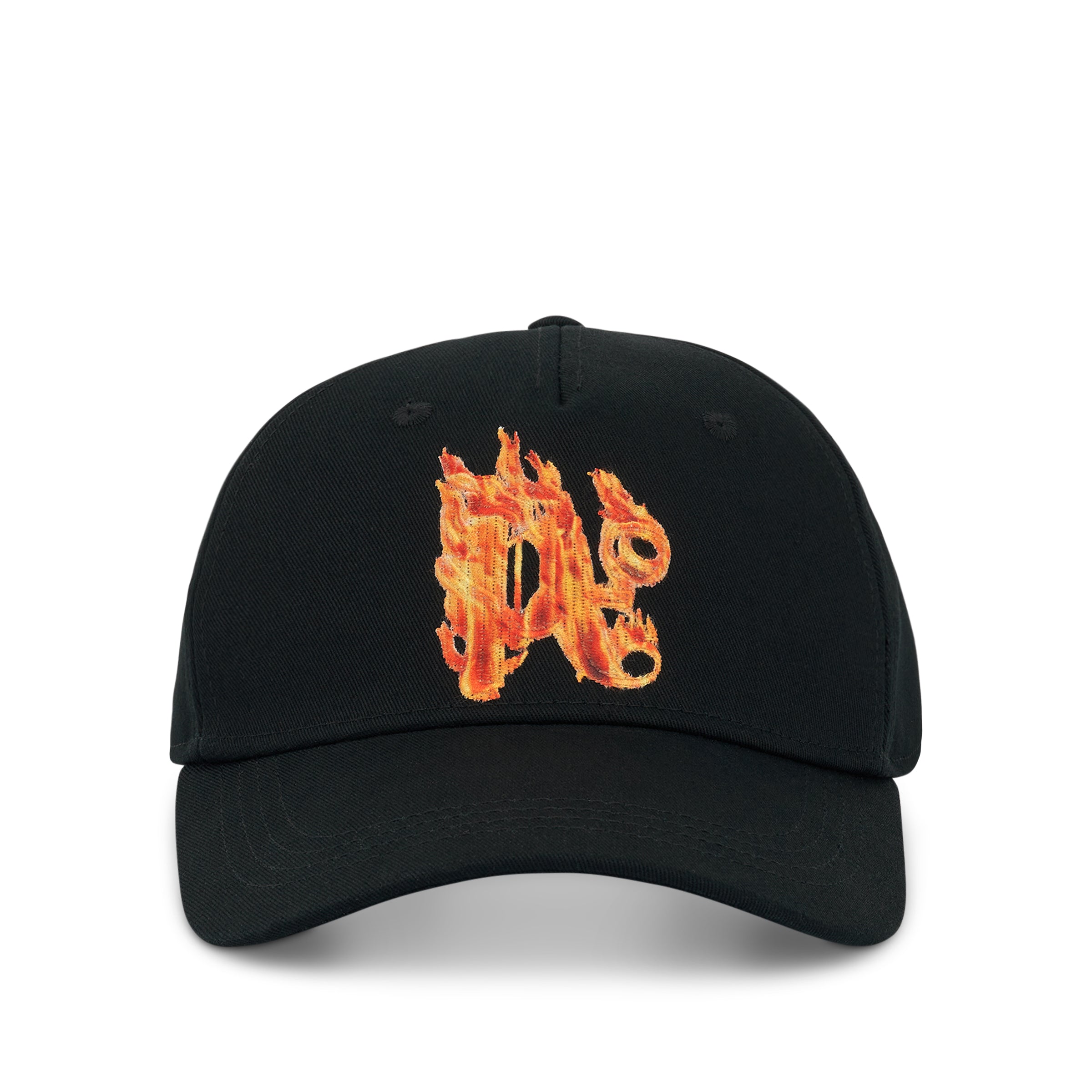 Burning Monogram Cap in Black/Gold