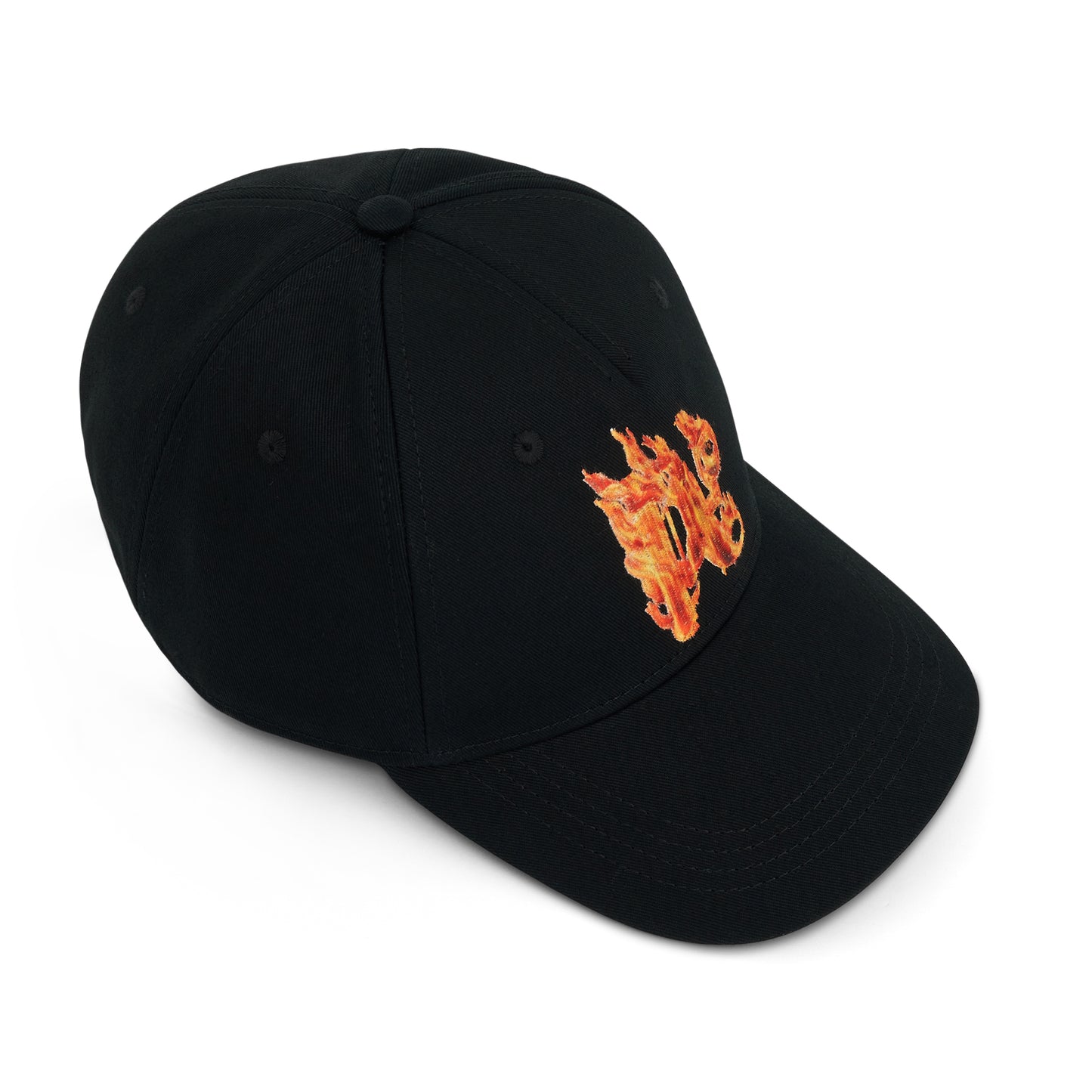 Burning Monogram Cap in Black/Gold