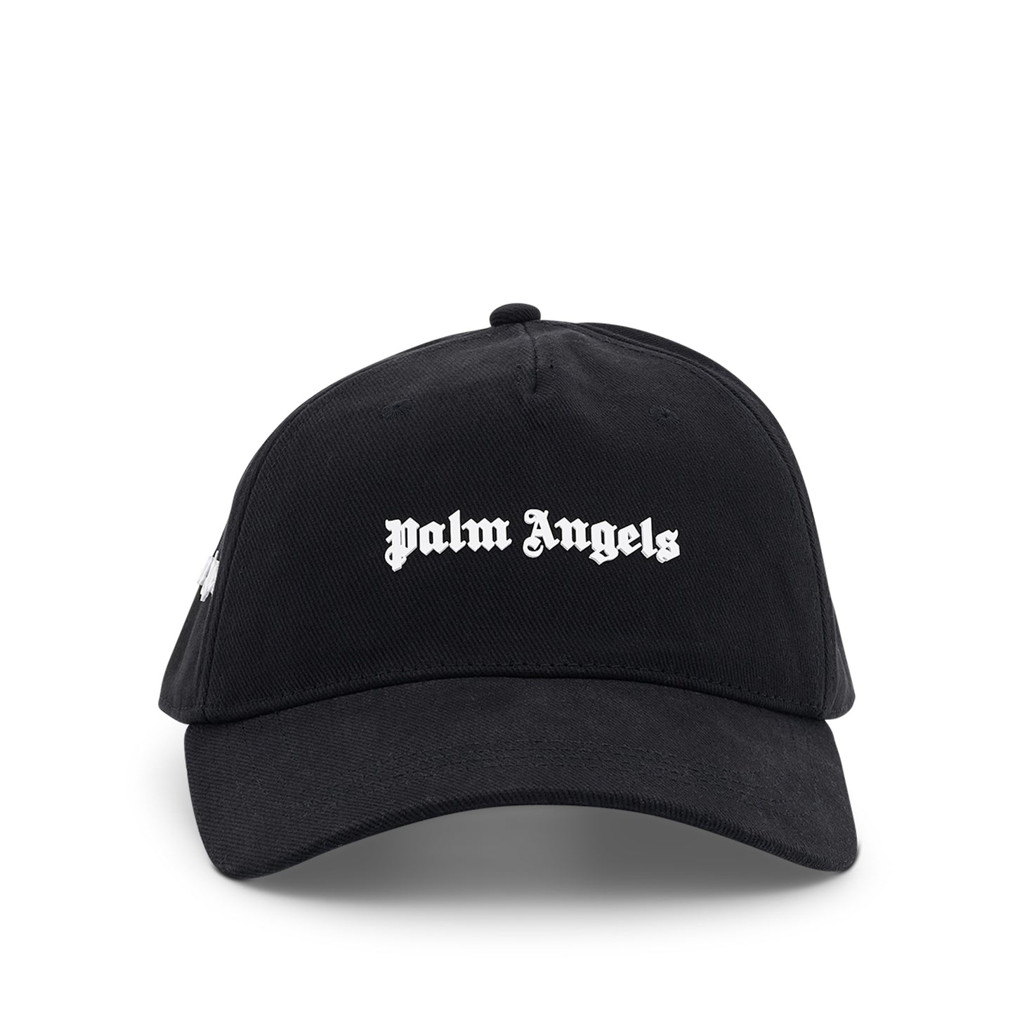 Palm Angels Logo Embroidered Cap in Black