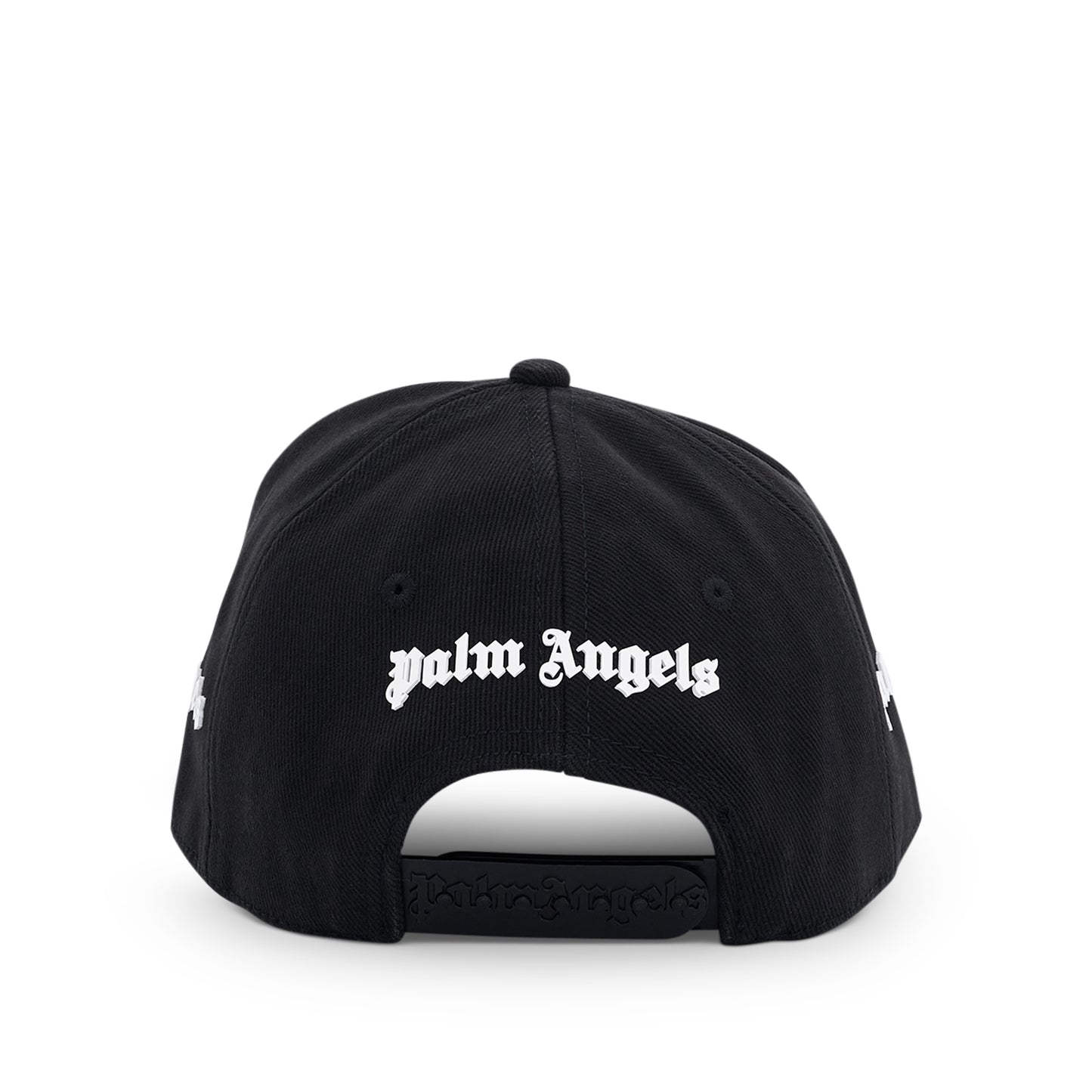 Palm Angels Logo Embroidered Cap in Black