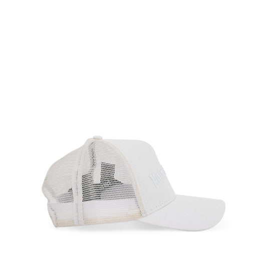 Classic Logo Trucker Cap in Off White