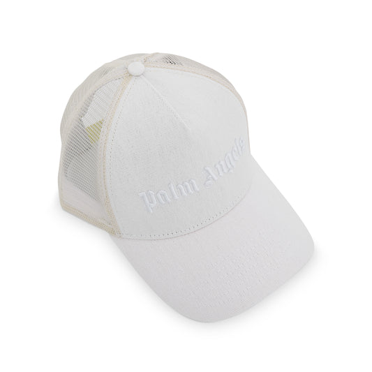 Classic Logo Trucker Cap in Off White