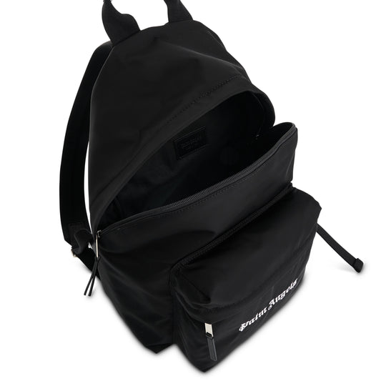 Nylon Logo Backpack in Black/White