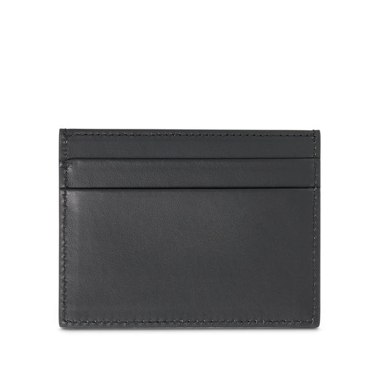 Logo Caviar Card Holder in Black