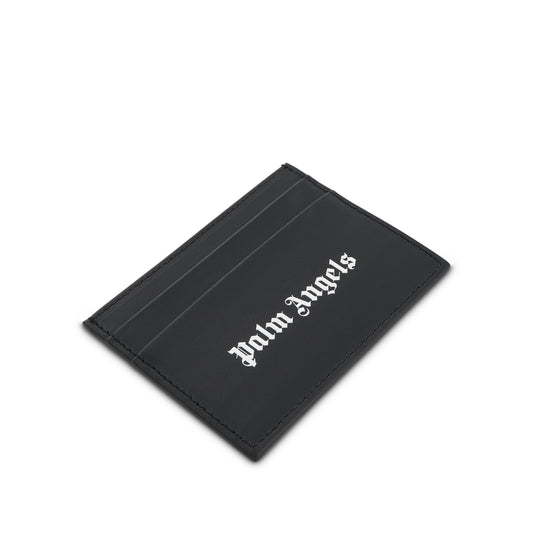 Logo Caviar Card Holder in Black