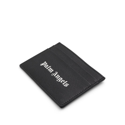 Logo Caviar Card Holder in Black/White