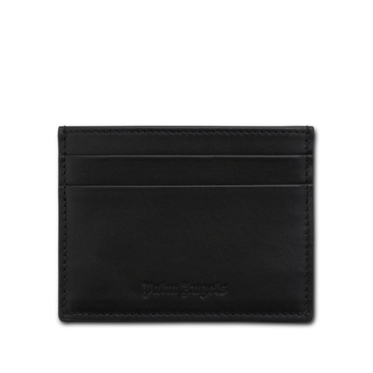 Logo Zipped Card Holder in Black/White