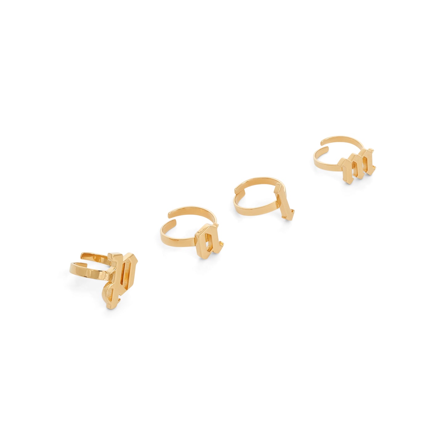 Gothic Palm Rings Set in Gold
