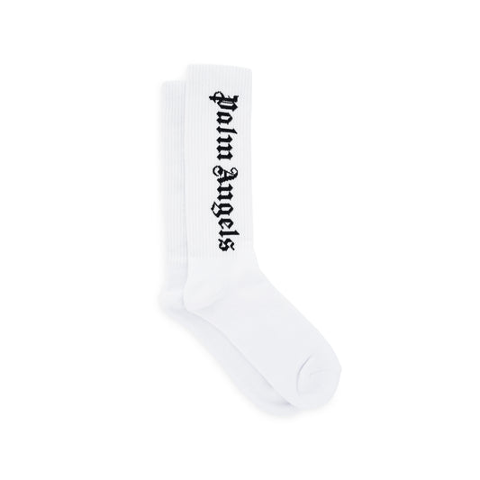 Classic Logo Socks in White/Black