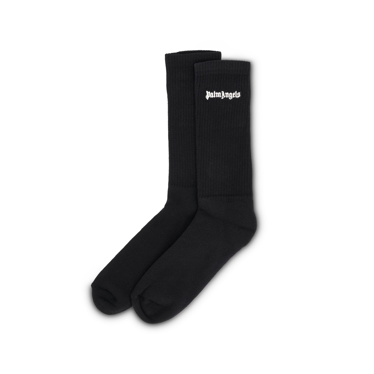 Embroidered Logo Socks in Black/White