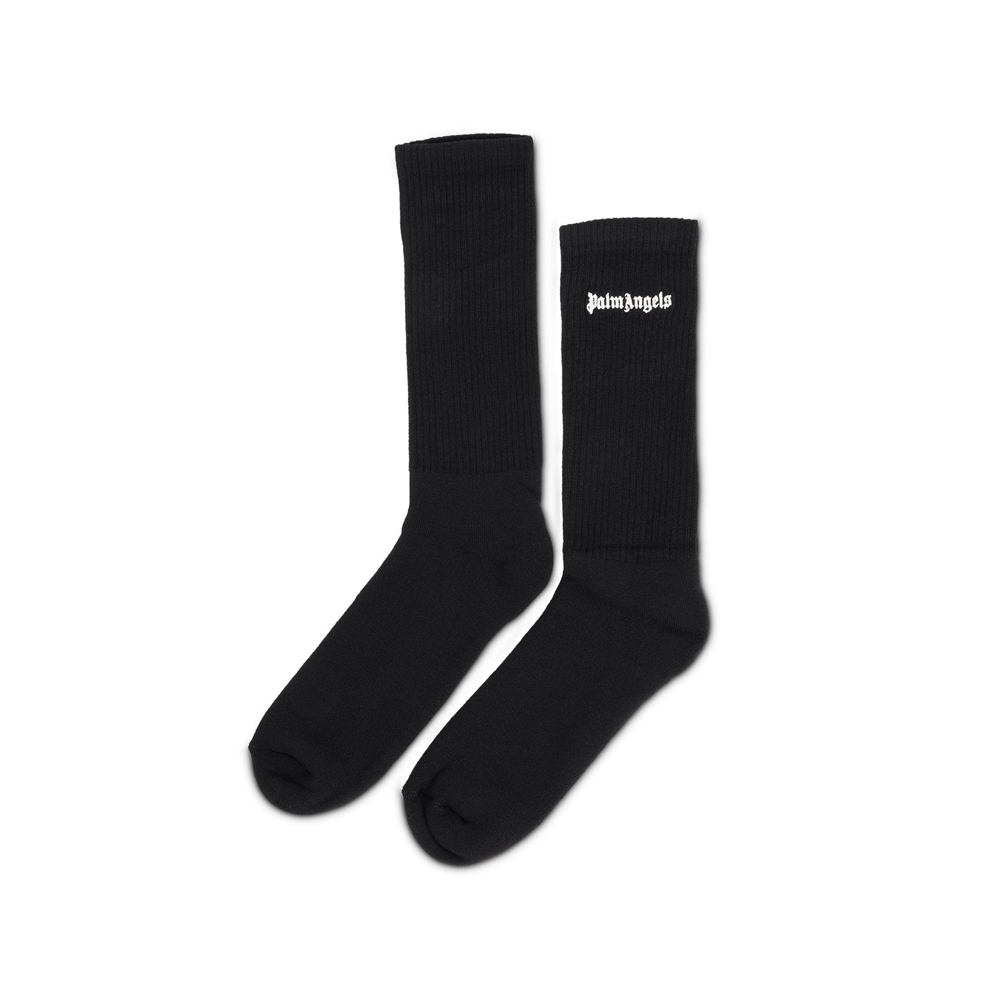 Embroidered Logo Socks in Black/White