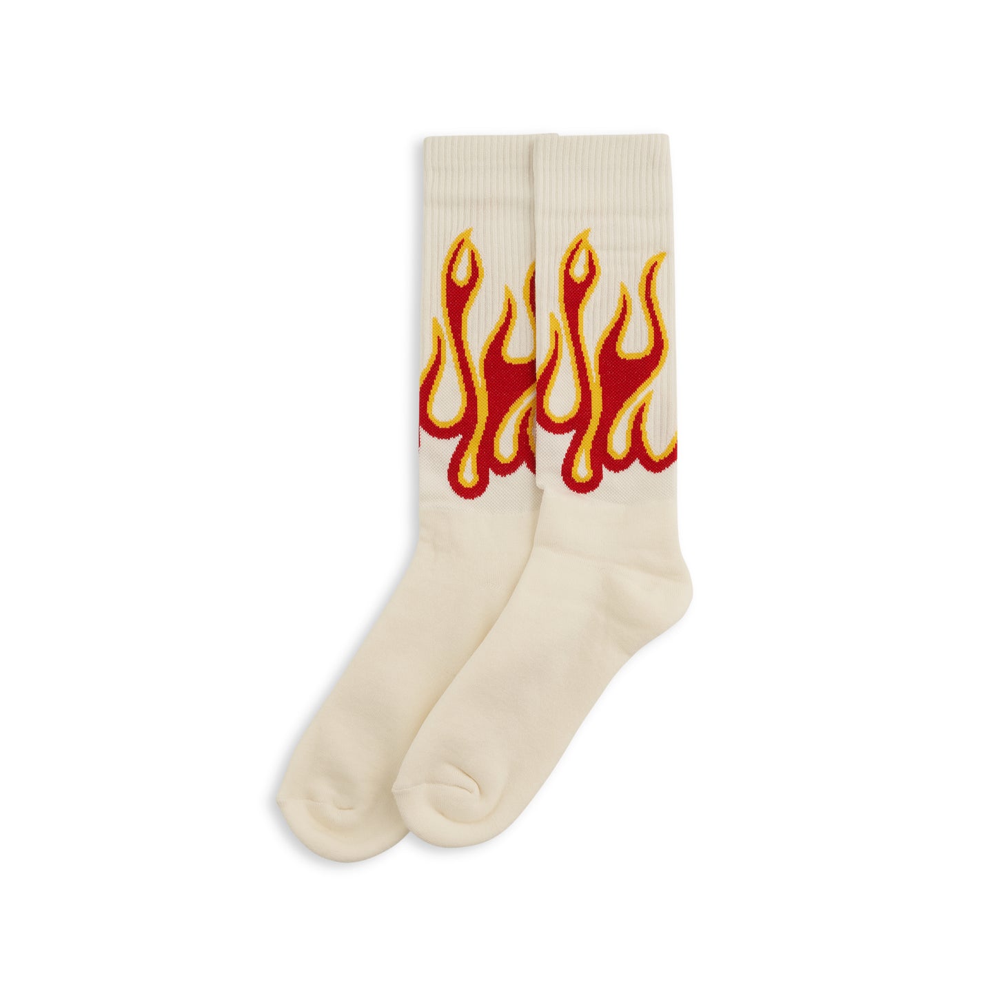 Flames Socks in White/Red