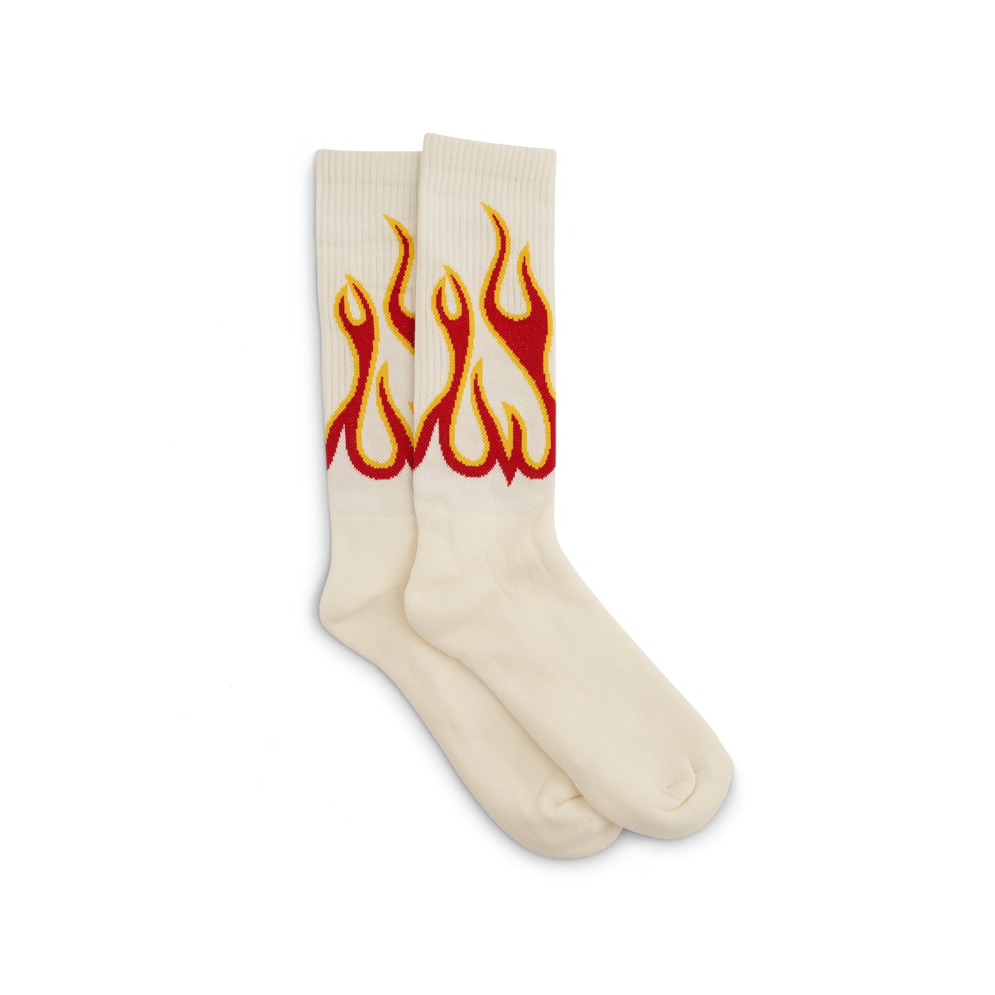 Flames Socks in White/Red