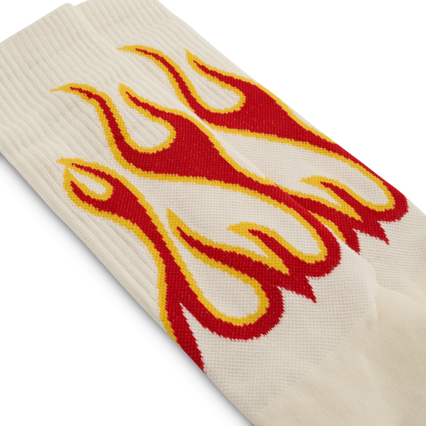 Flames Socks in White/Red