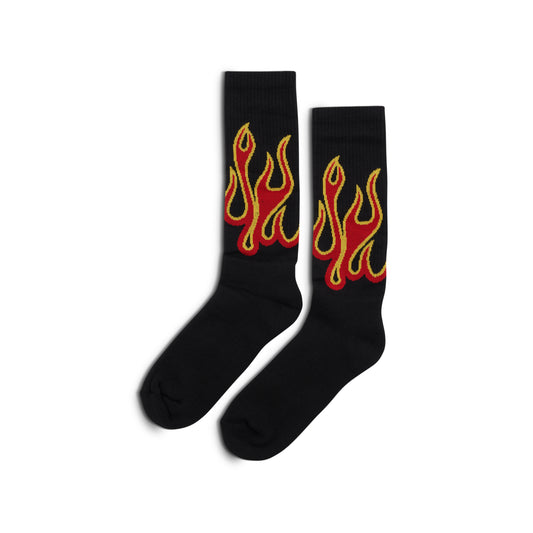 Flames Socks in Black/Red