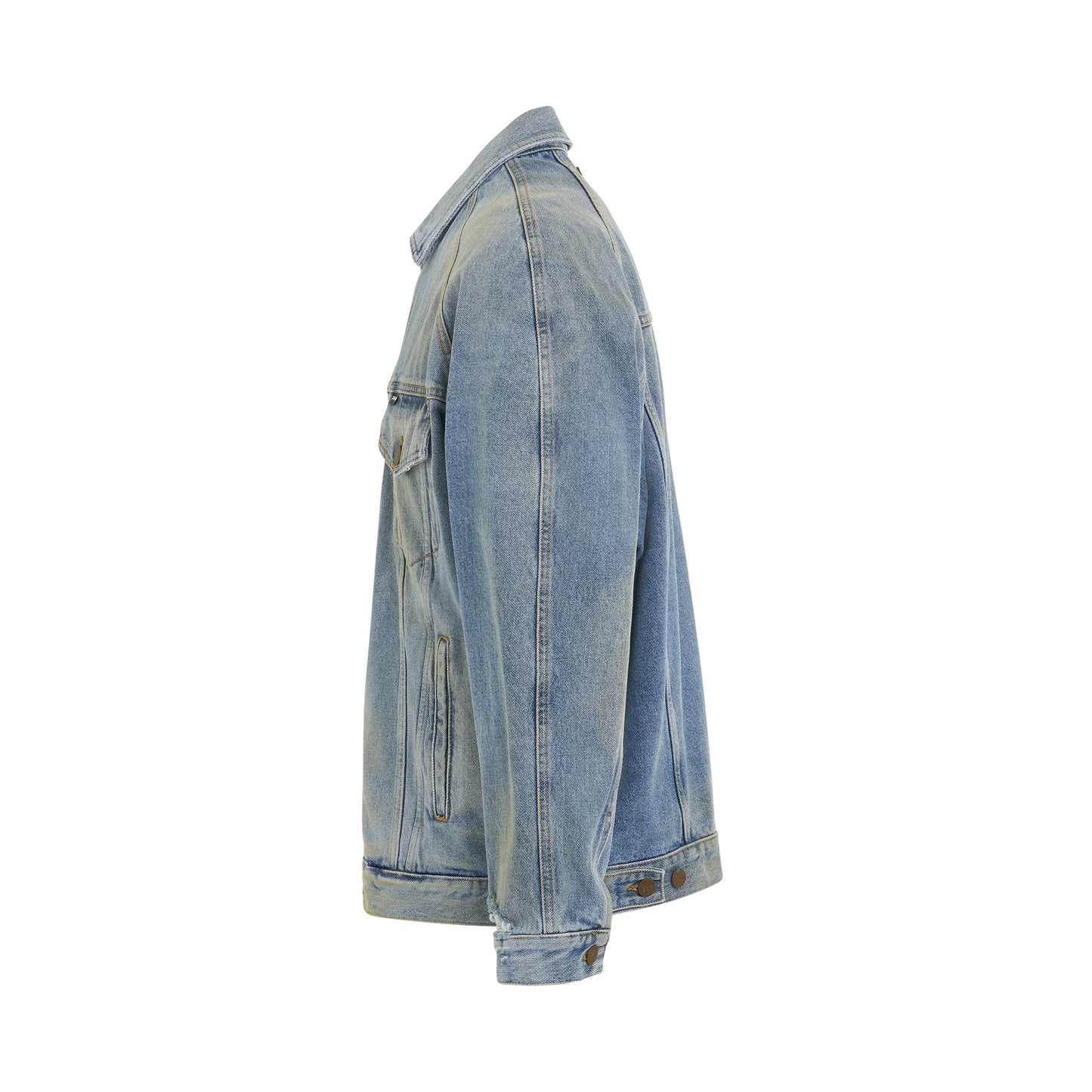 Light Wash Sunset Loose Denim in Blue/Brown