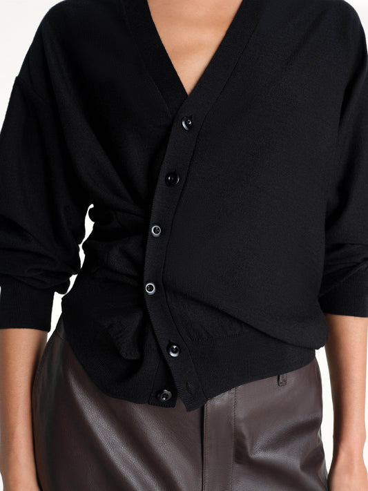 Twisted Cardigan in Black