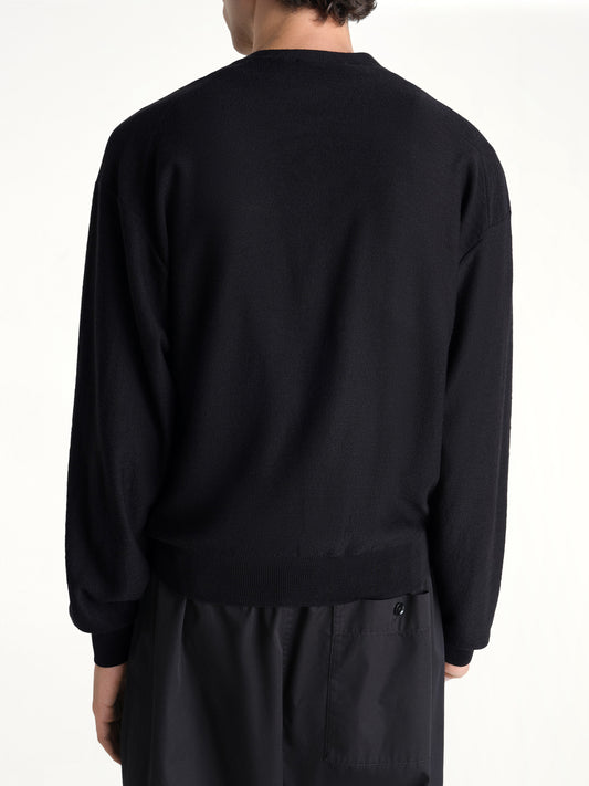 Twisted Cardigan in Black