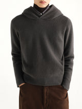 Hooded Sweater in Stone