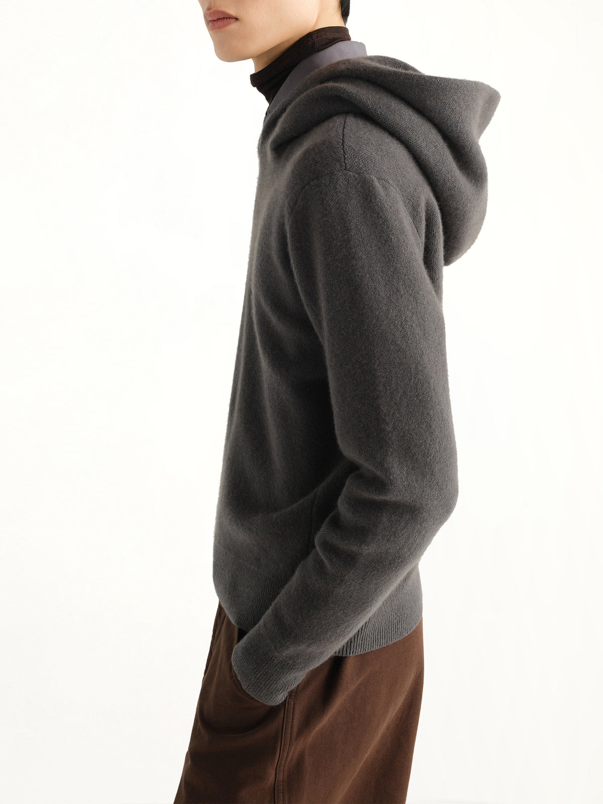Hooded Sweater in Stone