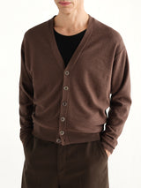 Relaxed Twisted Cardigan in Shitake