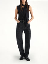 Asymmetrical Vest in Black