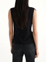 Asymmetrical Vest in Black