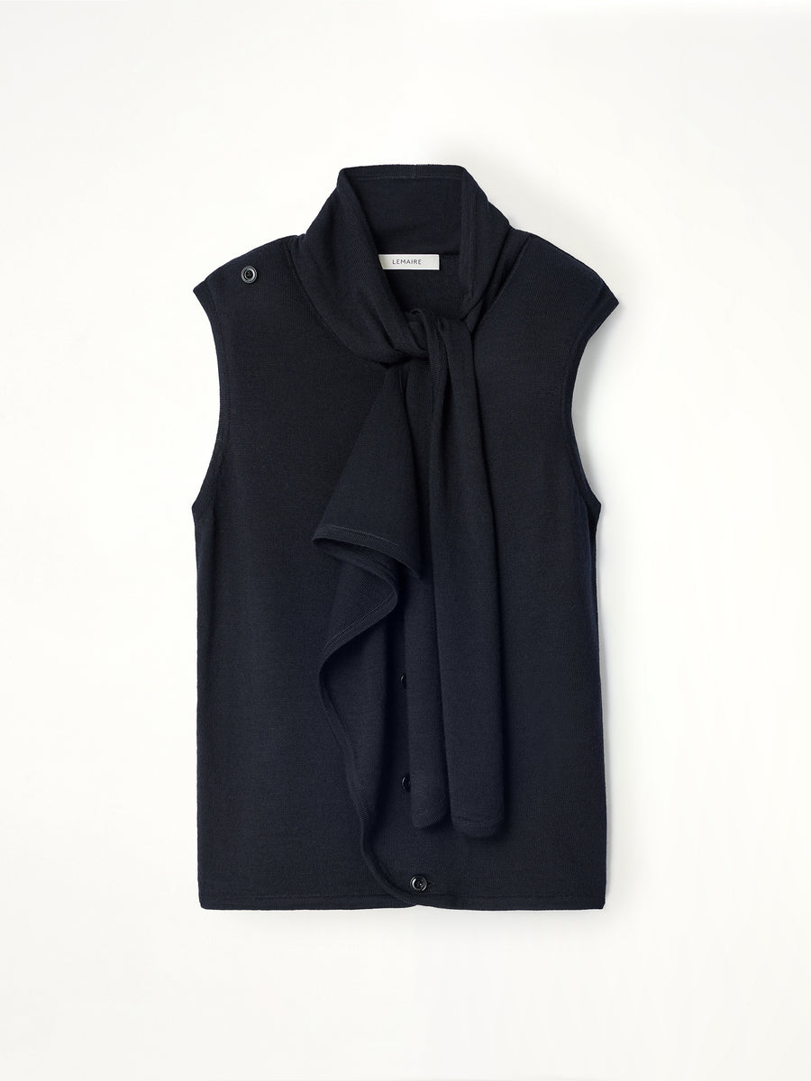 Asymmetrical Vest in Black