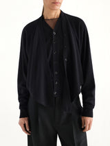 Trompe L'Oeil Cardigan in Black