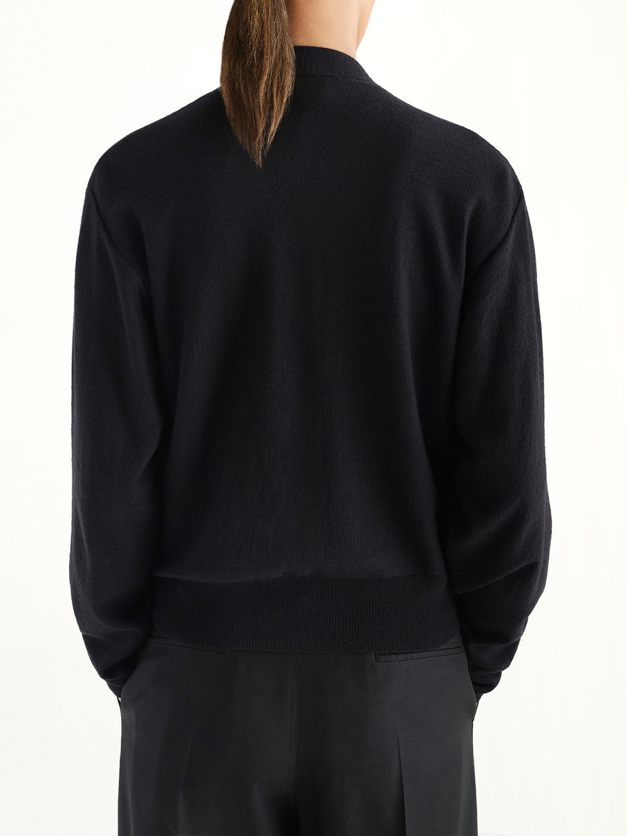Trompe L'Oeil Cardigan in Black