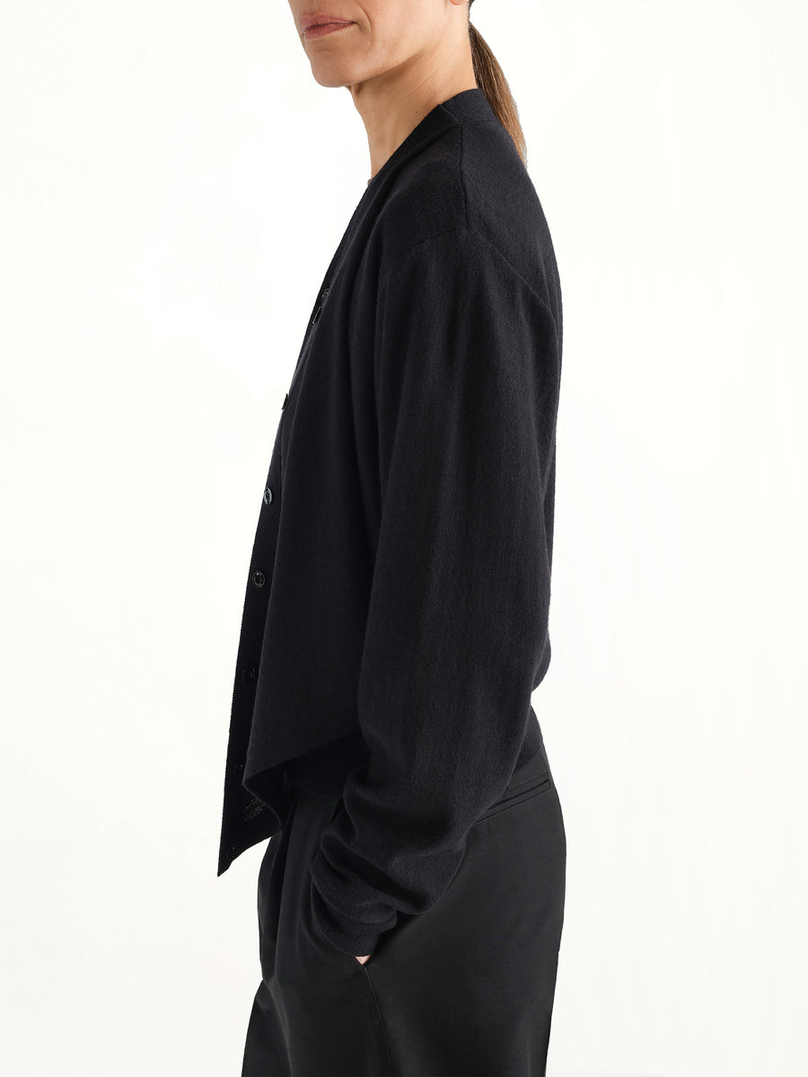 Trompe L'Oeil Cardigan in Black
