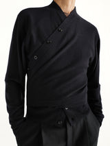 Trompe L'Oeil Cardigan in Black