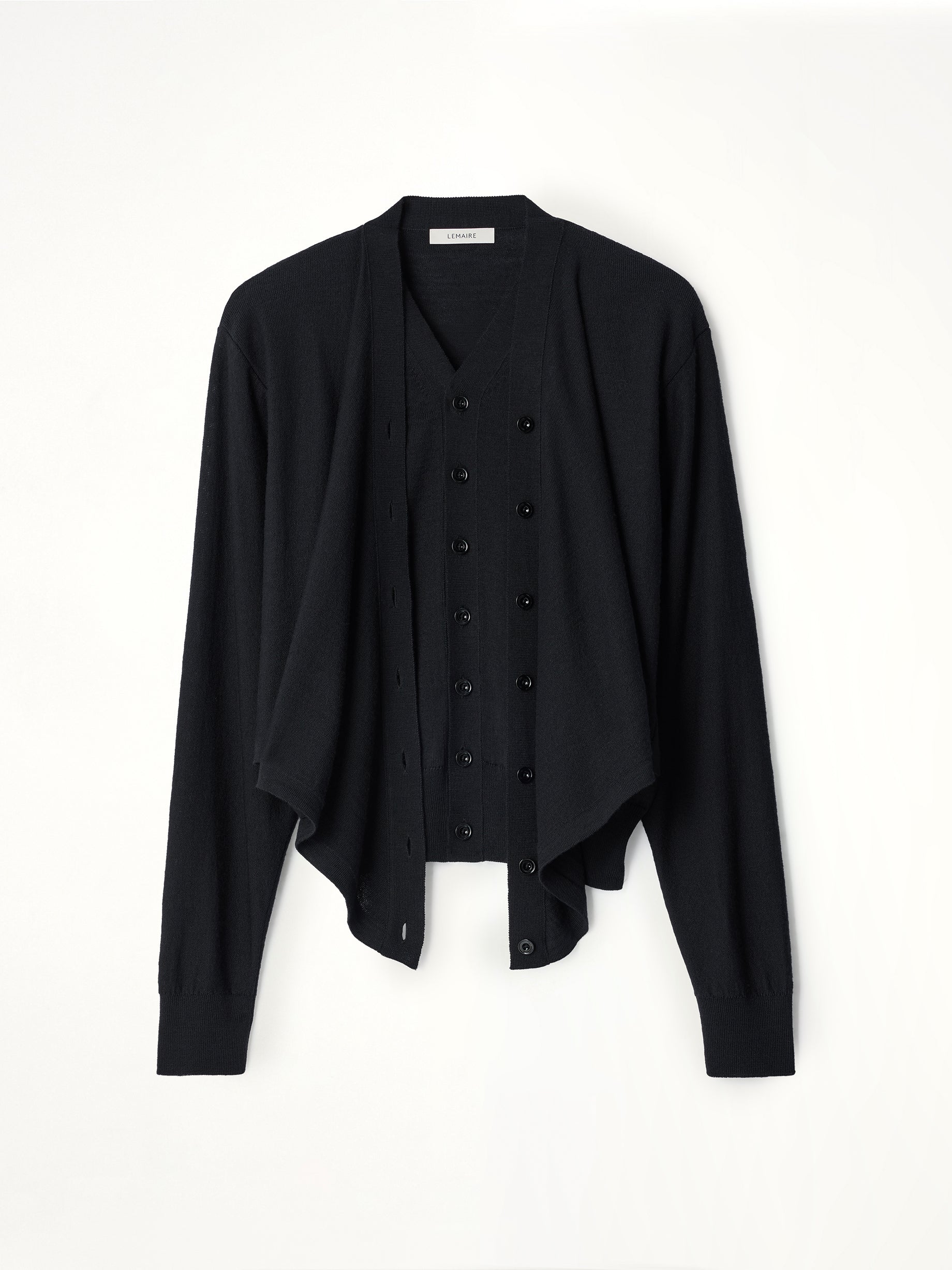Trompe L'Oeil Cardigan in Black