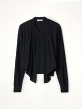 Trompe L'Oeil Cardigan in Black