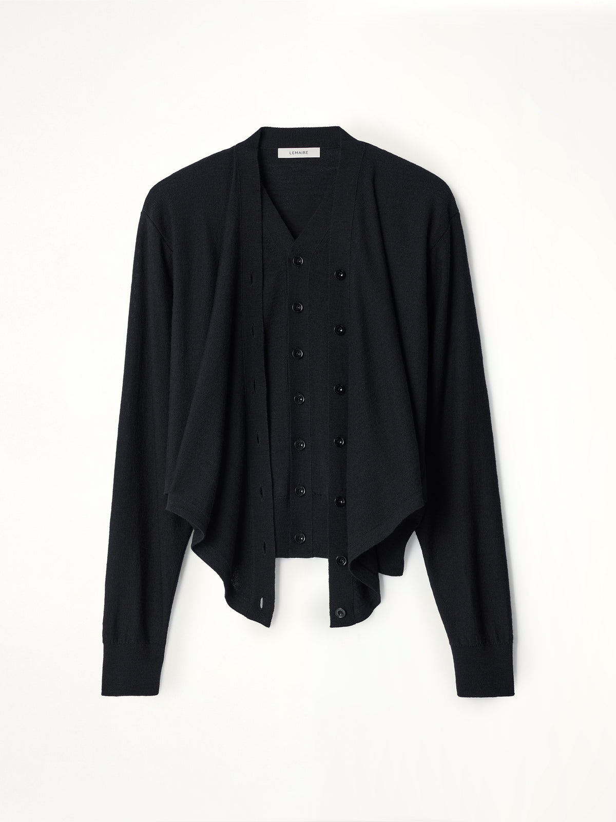 Trompe L'Oeil Cardigan in Black