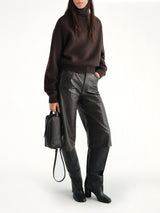 Short Sweatshirt in Ganache