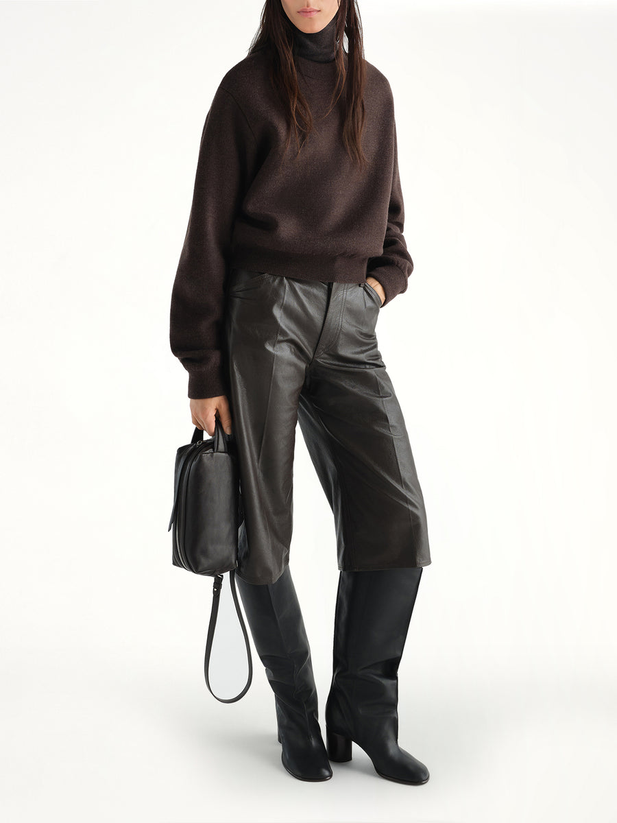 Short Sweatshirt in Ganache