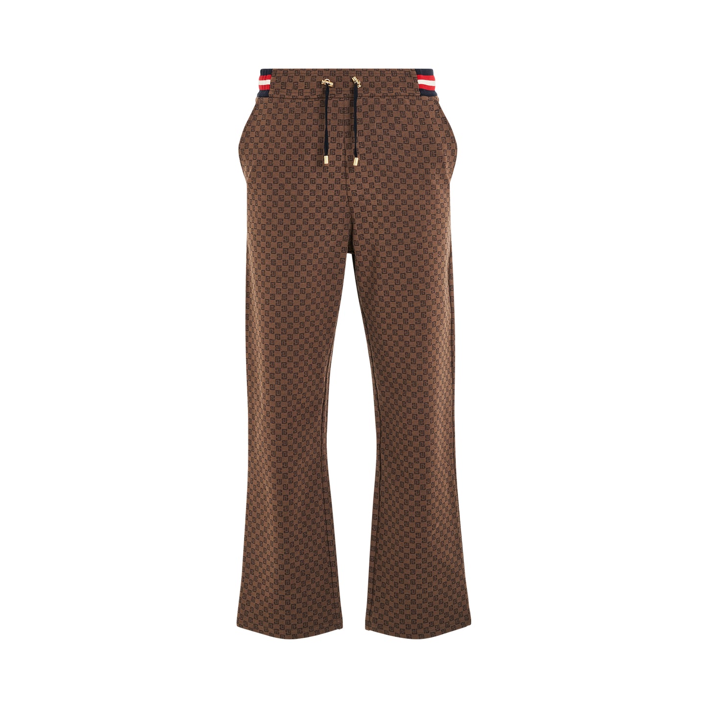 Monogram Jacquard Pyjama Pants in Brown
