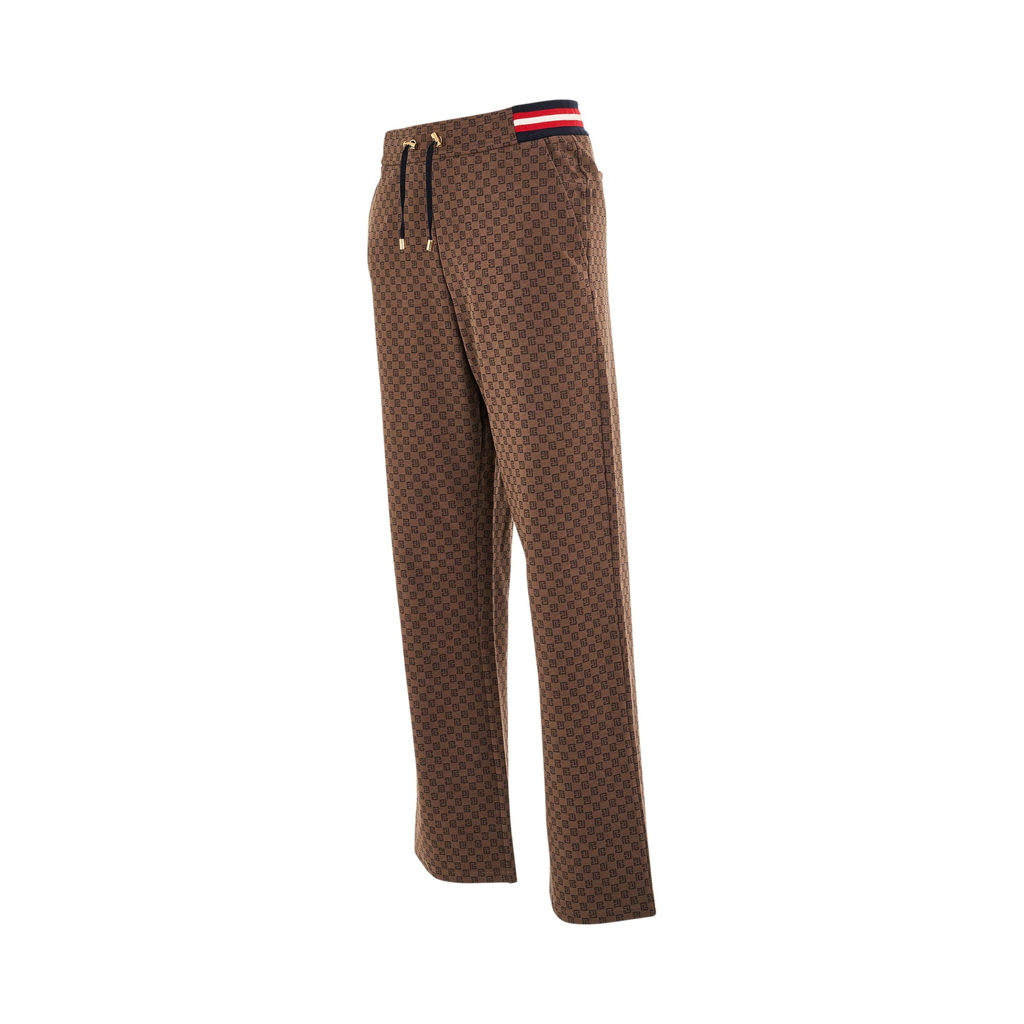 Monogram Jacquard Pyjama Pants in Brown