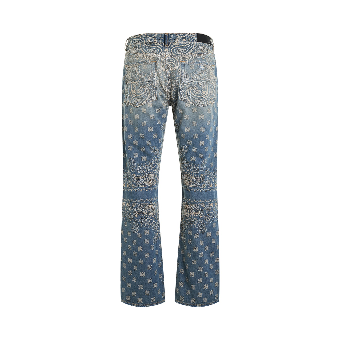 Bandana Jacquard Straight Jeans in Crafted Indigo