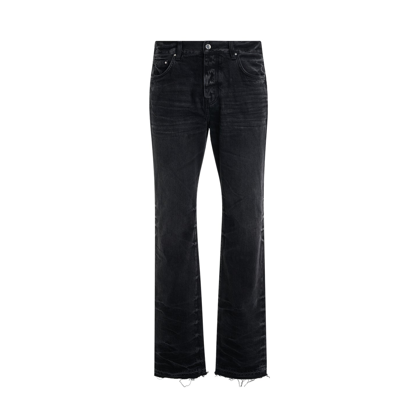 Release Hem Straight Jeans in Faded Black